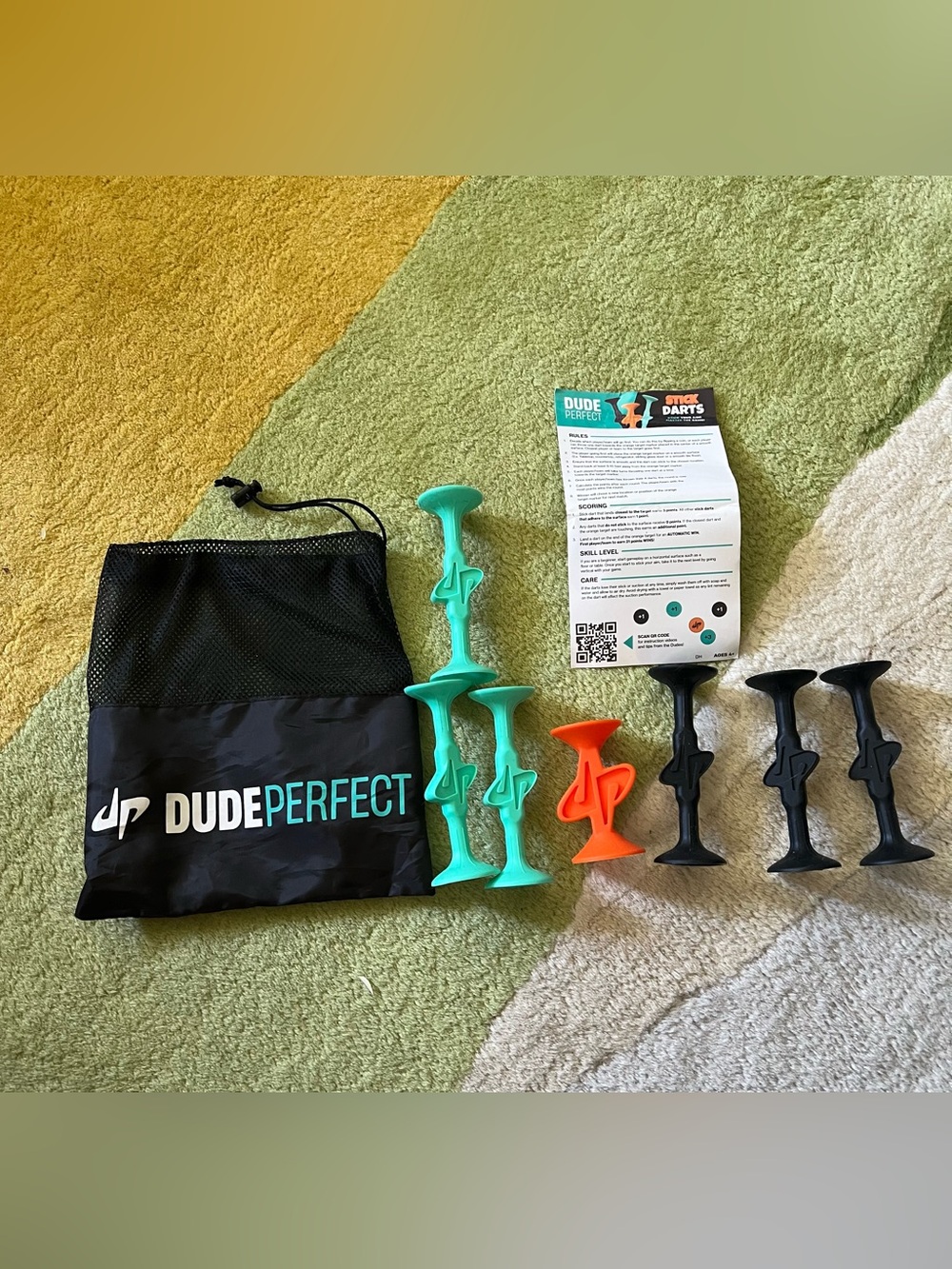 Dude Perfect Backyard Stick Darts Set - Teal, Orange, Black